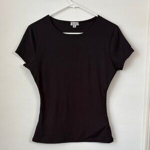 Elegant Black Short Sleeve Women's Tee